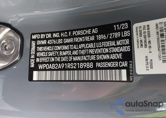 WP0AB2A91RS218988: 44504807