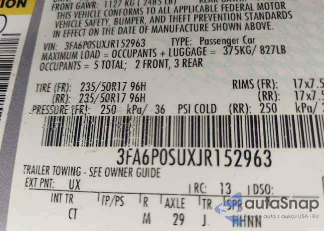 3FA6P0SUXJR152963: 44504899