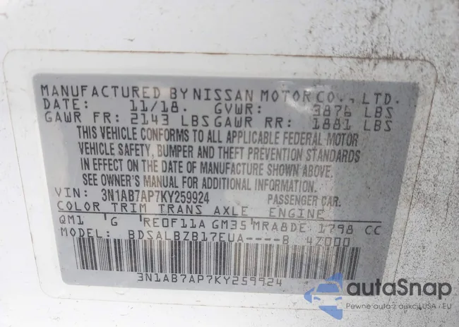 3N1AB7AP7KY259924: 44505051