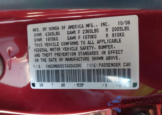 1HGCM66507A024280: 44505145