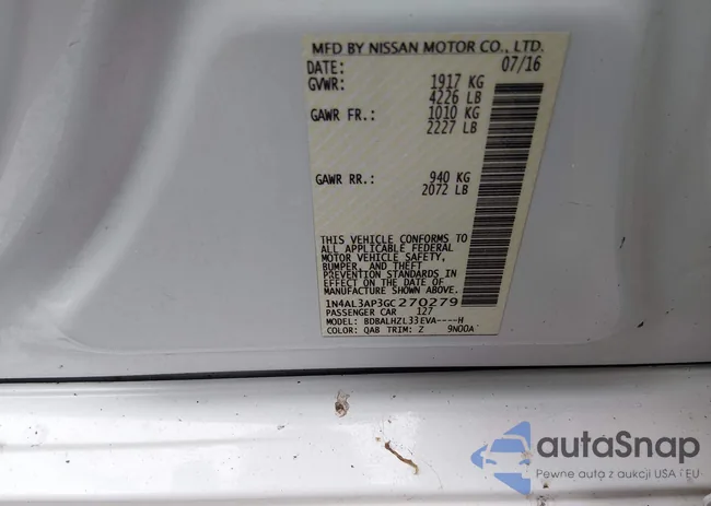 1N4AL3AP3GC270279: 44505179