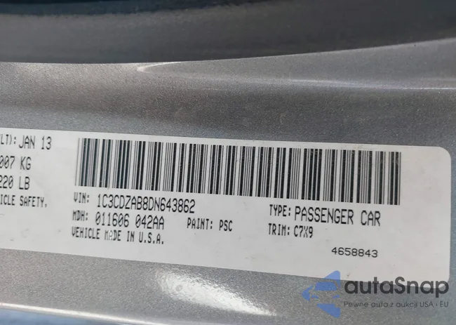 1C3CDZAB8DN643862: 44504360