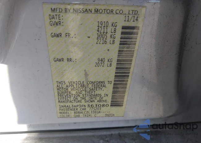 1N4AL3AP3FN363080: 44504588