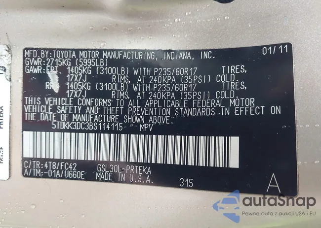 5TDKK3DC3BS114115: 44504620