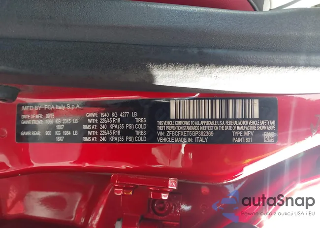 ZFBCFXET5GP392369: 44505737