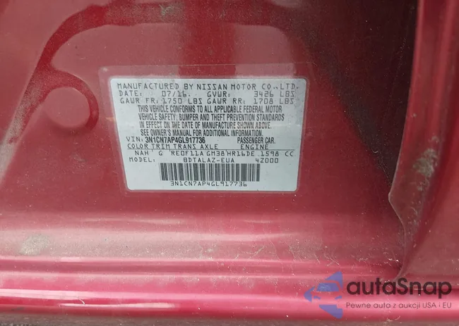 3N1CN7AP4GL917736: 44505738