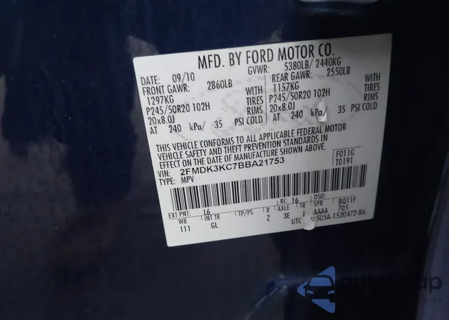 2FMDK3KC7BBA21753: 44505797