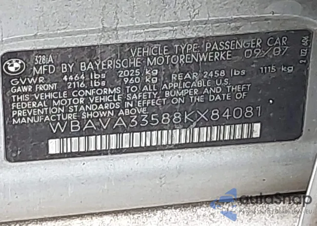 WBAVA33588KX84081: 44505815