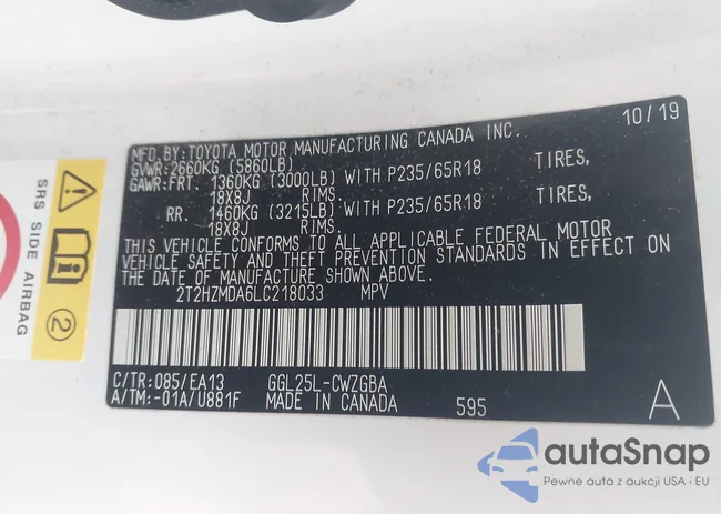 2T2HZMDA6LC218033: 44505924