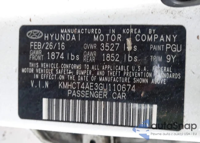 KMHCT4AE3GU110674: 44506005