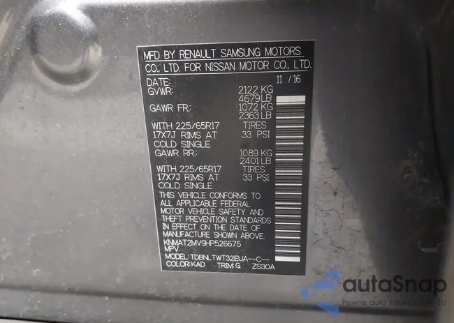 KNMAT2MV9HP526675: 44506022