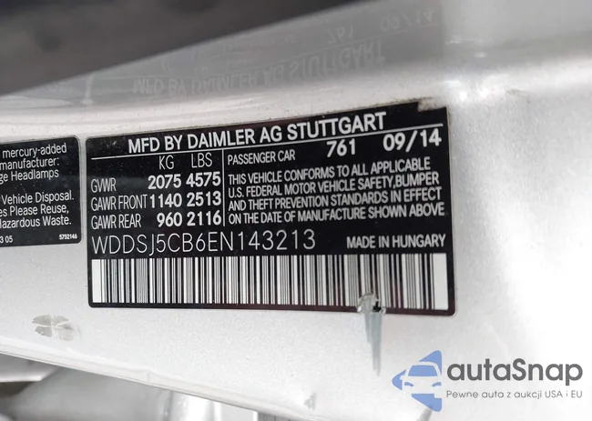 WDDSJ5CB6EN143213: 44506143