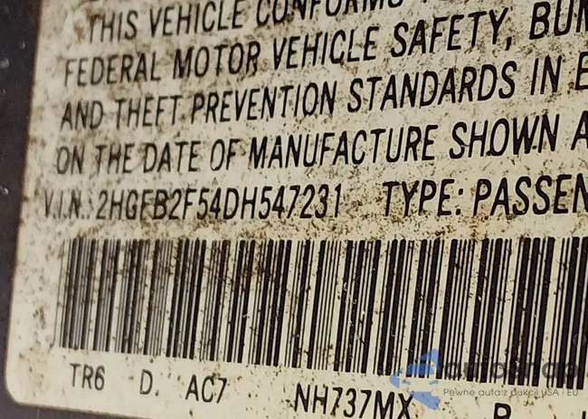 2HGFB2F54DH547231: 44506239