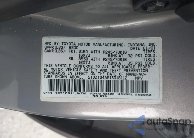 5TDZT34A91S018112: 44505384