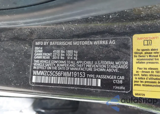 WMWZC5C56FWM19153: 44505516