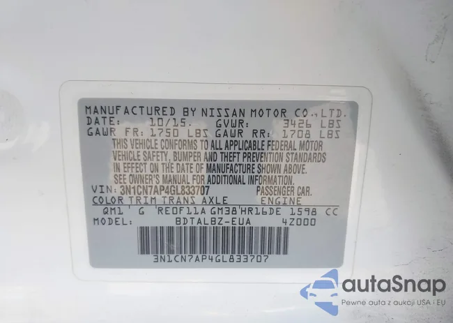 3N1CN7AP4GL833707: 44505601