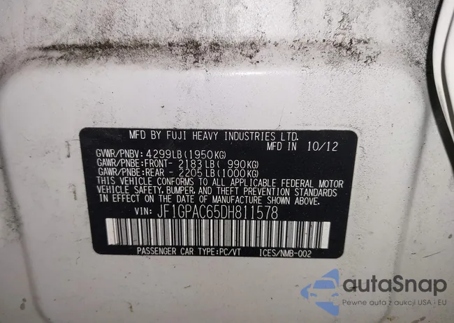 JF1GPAC65DH811578: 44505607