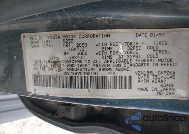 JT3HN87R8V0093191: 44506674