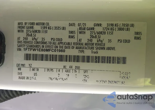 1FTFW1E80MFC01980: 44506682