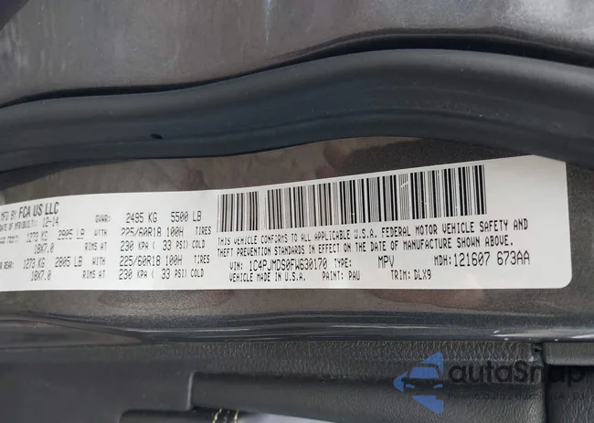 1C4PJMDS0FW630170: 44506722