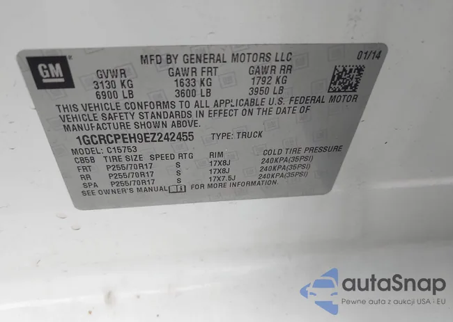 1GCRCPEH9EZ242455: 44506725