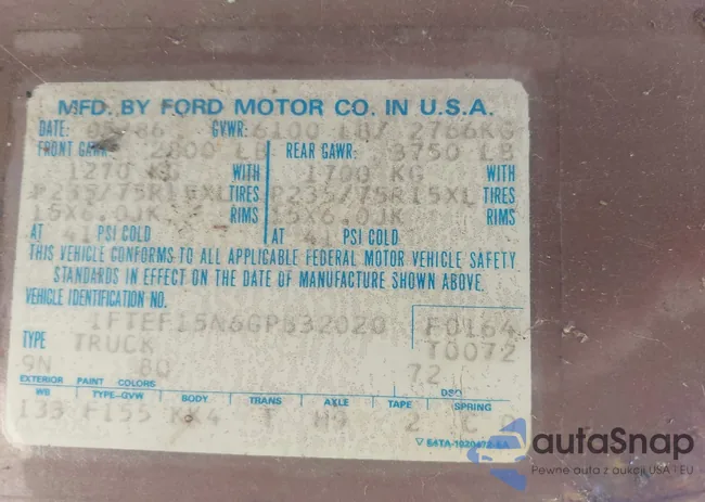 1FTEF15N6GPB32020: 44506826