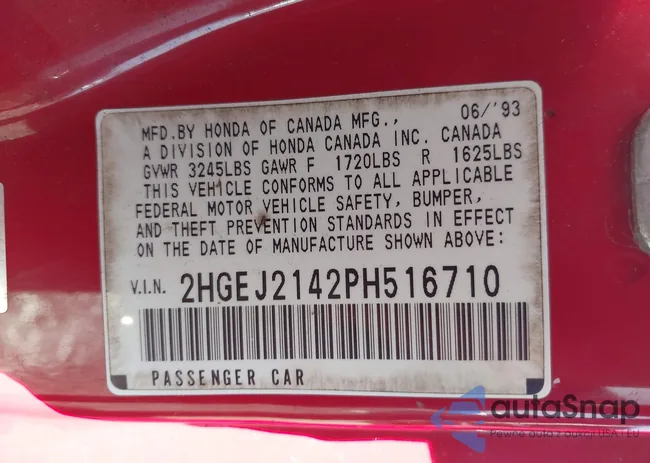 2HGEJ2142PH516710: 44506863