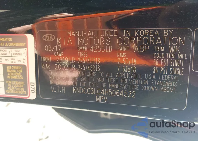 KNDCC3LC4H5064522: 44506881