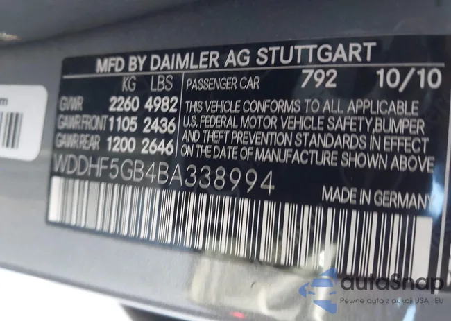 WDDHF5GB4BA338994: 44506921