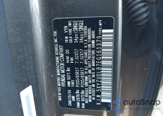 5XYZUDLB7EG161379: 44506997