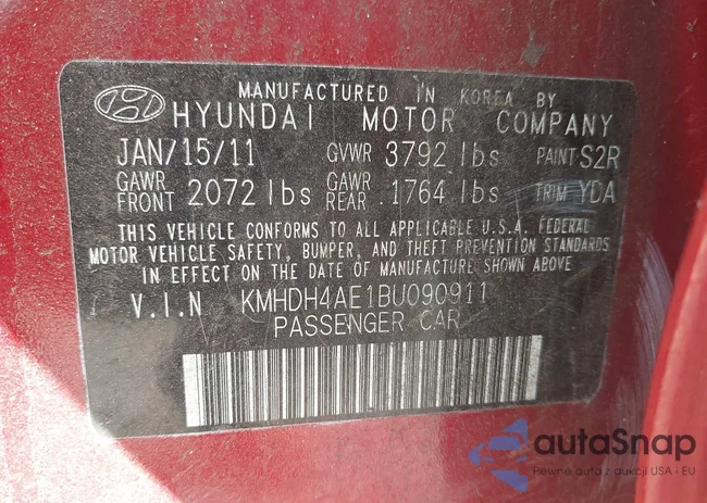 KMHDH4AE1BU090911: 44507025