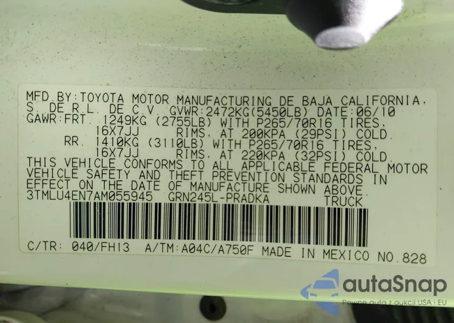 3TMLU4EN7AM055945: 44507068