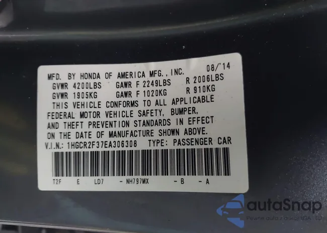 1HGCR2F37EA306308: 44507088