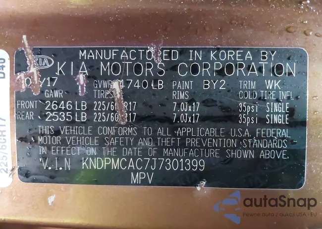 KNDPMCAC7J7301399: 44507090