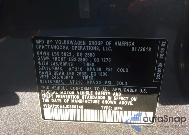 1V2AP2CA4JC553149: 44507226