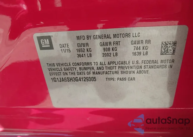 1G1JA6SH3G4129305: 44506278