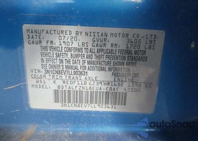 3N1CN8EV7LL903631: 44506501