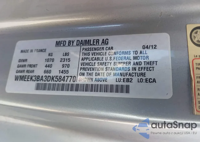 WMEEK3BA3DK584770: 44506531