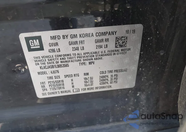 KL4CJASB1LB053565: 44506550