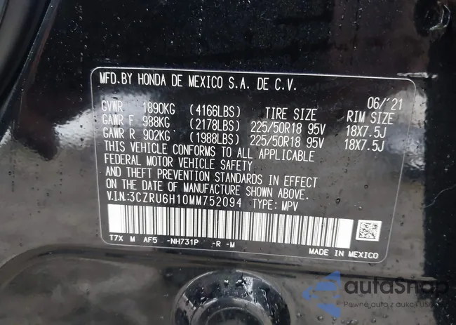 3CZRU6H10MM752094: 44506625