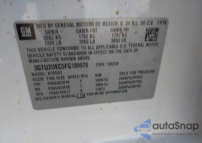 3GTU2UEC5FG189979: 44507689