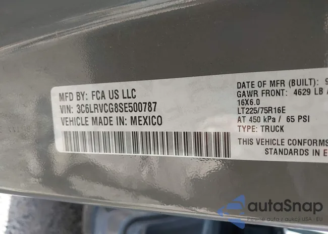 3C6LRVCG8SE500787: 44507916