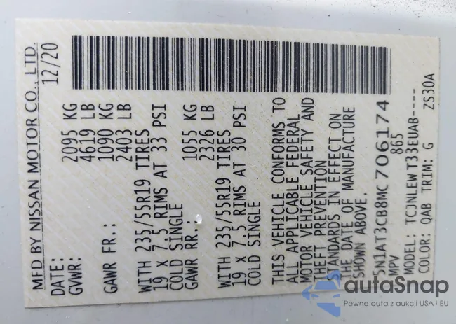 5N1AT3CB8MC706174: 44507938