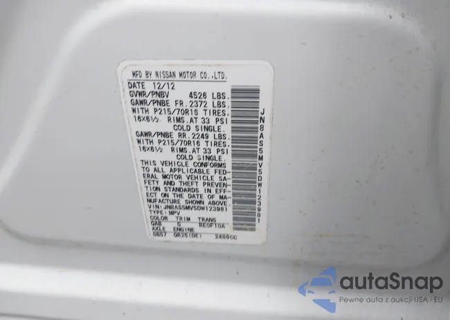 JN8AS5MV5DW123981: 44507963