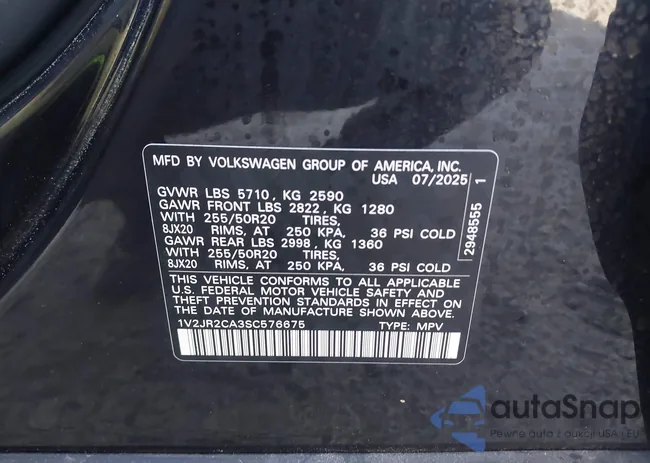 1V2JR2CA3SC576675: 44508181