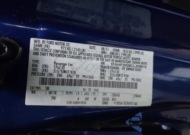 1FAHP3M28CL209619: 44507292