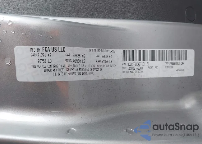 3C3CFFGE4GT161131: 44507548