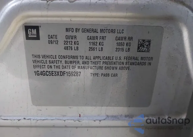 1G4GC5E3XDF159287: 44507587