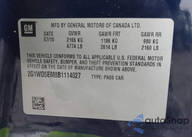 2G1WD5EM8B1114027: 44507606