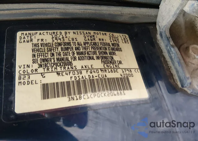 3N1BC1CP0CK206885: 44508653